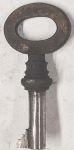Schlüssel antike alte Form, aus Eisen mit Messingreide mit gefrästem Chubbart für Schließung 6 zierlich, nur noch 1 Stück verfügbar