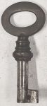 Schlüssel antike alte Form, aus Eisen mit Messingreide und geradem Bart, kleines Modell, nur noch 4 x verfügbar