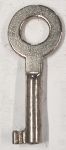 Schlüssel antike alte Form, aus Eisen vernickelt und Nutenbart B, kleines Modell