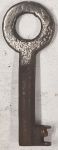 Schlüssel antike alte Form, aus Eisen angerostet mit gefrästem Chubbart für Schließung 2 zierlich
