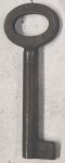 Schlüssel antike alte Form, aus Messing patiniert und geradem Bart, kleines Modell, nur 1 Stück verfügbar