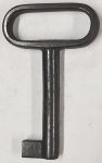 Schlüssel antike alte Form, aus Eisen schwarz und geradem Bart, nur noch 2 x verfügbar