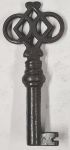 Schlüssel antike alte Form, aus Eisen blank mit gefrästem Chubbart für Schließung 2 niedrig, nur noch 3 Stück verfügbar
