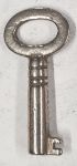 Schlüssel antike alte Form, aus Eisen vernickelt mit gegossene Schließung