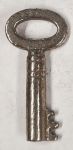 Schlüssel antike alte Form, aus Eisen vernickelt mit gegossene Schließung, nur noch 1 Stück verfügbar