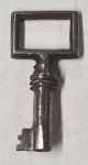 Schlüssel antike alte Form, aus Eisen blank mit gefrästem Chubbart für Schließung 5 niedrig