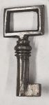Schlüssel antike alte Form, aus Eisen blank und geradem Bart