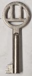 Schlüssel antike alte Form, vernickelt mit gefrästem Chubbart für Schließung 5 zierlich