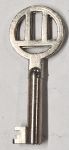 Schlüssel antike alte Form, vernickelt mit gefrästem Chubbart für Schließung 1 zierlich