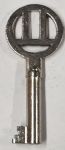 Schlüssel antike alte Form, vernickelt mit gefrästem Chubbart für Schließung 3 zierlich