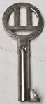 Schlüssel antike alte Form, vernickelt mit gefrästem Chubbart für Schließung 6 zierlich