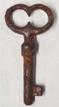 Schlüssel, Eisen gerostet, gegossener Eisenschlüssel historischer