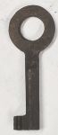 Schlüssel antike alte Form, aus Messing dunkel patiniert mit Nutenbart B