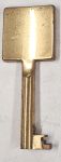 Schlüssel antike alte Form, aus Messing patiniert mit gefrästem Chubbart für Schließung 1 niedrig, nur noch 1 Stück verfügbar