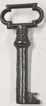 Schlüssel antike alte Form, aus Eisen blank mit gefrästem Chubbart für Schließung 1, nur noch 2 Stück verfügbar