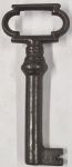 Schlüssel antike alte Form, aus Eisen blank mit gefrästem Chubbart für Schließung 2, nur noch 3 Stück verfügbar