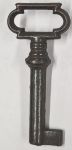Schlüssel antike alte Form, aus Eisen blank mit geradem Bart, nur 2 x verfügbar