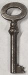Schlüssel antike alte Form, aus Eisen blank mit gefrästem Chubbart für Schließung 5, nur noch 1 Stück verfügbar