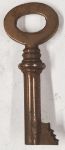 Schlüssel antike alte Form, aus Messing patiniert mit gefrästem Chubbart für Schließung 6, nur noch 1 Stück verfügbar