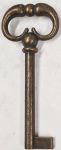 Schlüssel antike alte Form, aus Messing patiniert und geradem Bart, kleines Modell, nur noch 1 Stück verfügbar