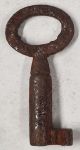 Schlüssel antike alte Form für Vorhängeschloss, aus Eisen gerostet mit Nutenbart D, nur noch 1 x verfügbar