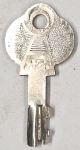 Schlüssel, vernickelt, gestanzter Schlüssel mit Bart für Zuhaltungen, Briefkasten, Koffer o. ä. , nur noch 3 Stück verfügbar