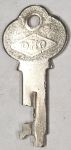 Schlüssel, vernickelt, gestanzter Schlüssel mit Bart für Zuhaltungen, Briefkasten, Koffer o. ä. , nur noch 2 Stück verfügbar