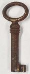 Schlüssel antike alte Form, aus Messing patiniert mit Nutenbart D, nur noch 4 x verfügbar