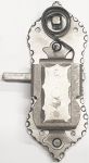 Schrankschloss, Eisen blank mit Schlüssel, Dorn 30mm rechts