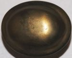 Knopf, oval, Messing patiniert, antiker Möbelknopf