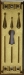 Schlüsselschild, Originalbeschlag, Messing roh, aus Blech gestanzt und geprägt.