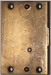 Einlassschloß rechts, altvermessingt, Dorn 20mm, mit Schlüssel aus Eisen