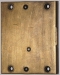 Einlaßschloß rechts, altvermessingt, Dorn 30mm, mit Eisenschlüssel