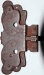 Vitrinenschloss mit Stulpe, Eisen gerostet mit Schlüssel, Dorn 40mm, rechts und links verwendbar, mit Schlüssel.