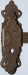 Vitrinenschloss ohne Stulpe, Eisen gerostet mit Schlüssel, Dorn 18mm, rechts und links verwendbar, mit Schlüssel.