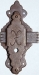 Vitrinenschloss ohne Stulpe, Eisen gerostet mit Schlüssel, Dorn 28mm, rechts und links verwendbar, mit Schlüssel.