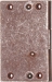 Einlassschloß rechts, Eisen gerostet, Dorn 17mm, mit Schlüssel