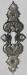 Schlüsselschild, Gründerzeit Originalbeschlag, vernickelt, aus Blech gestanzt und geprägt. Einzelstück, nur 1 Stück lieferbar