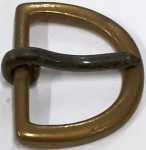 Gürtelschnalle, Messing patiniert, original alt, Innenbreite für Leder: 30mm