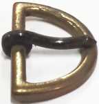 Gürtelschnalle, Messing patiniert, original alt, Innenbreite für Leder: 28mm