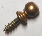 Knopf, Messing patiniert, Durchmesser = 10mm, antiker kleiner Möbelknopf, nur 2 Stück verfügbar