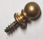 Knopf, Messing patiniert, Durchmesser = 12mm, antiker kleiner Möbelknopf