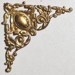 Applikation antik, Zierteil Messing geprägt roh, nur einmal verfügbar
