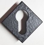 PZ-Rosette für außen, Eisen schwarz, zum Durchschrauben, Einzelstück, nur noch 1 x verfügbar