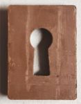 Schlüsselschild zum Einlassen Kunststoff braun, nur 1 x verfügbar