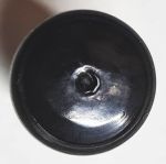 Hornknopf, schwarz mit Fehler, Ø 14mm, antiker Möbelknopf aus Tierhorn, nur 1 x verfügbar