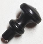 Hornknopf, schwarz mit Fehler, Ø 26mm, antiker Möbelknopf aus Tierhorn, nur 2 x verfügbar