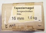 Tapeziernägel feingeschnitten, Eisen blau, Eisennagel, 16mm, 1 Kg, Einzelpackung, nur 1 x verfügbar