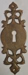 Schlüsselschild, Messing patiniert. Aus Messing gegossen, Einzelstück, nur 1 x verfügbar