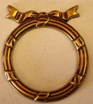 Applikation antik, Zierteil Messing gegossen patiniert, nur noch 1 Stück verfügbar, Restposten